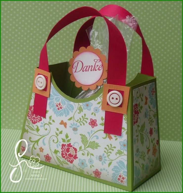 Tasche Basteln Papier Vorlage