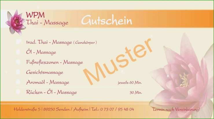 Thai Massage Flyer Vorlage