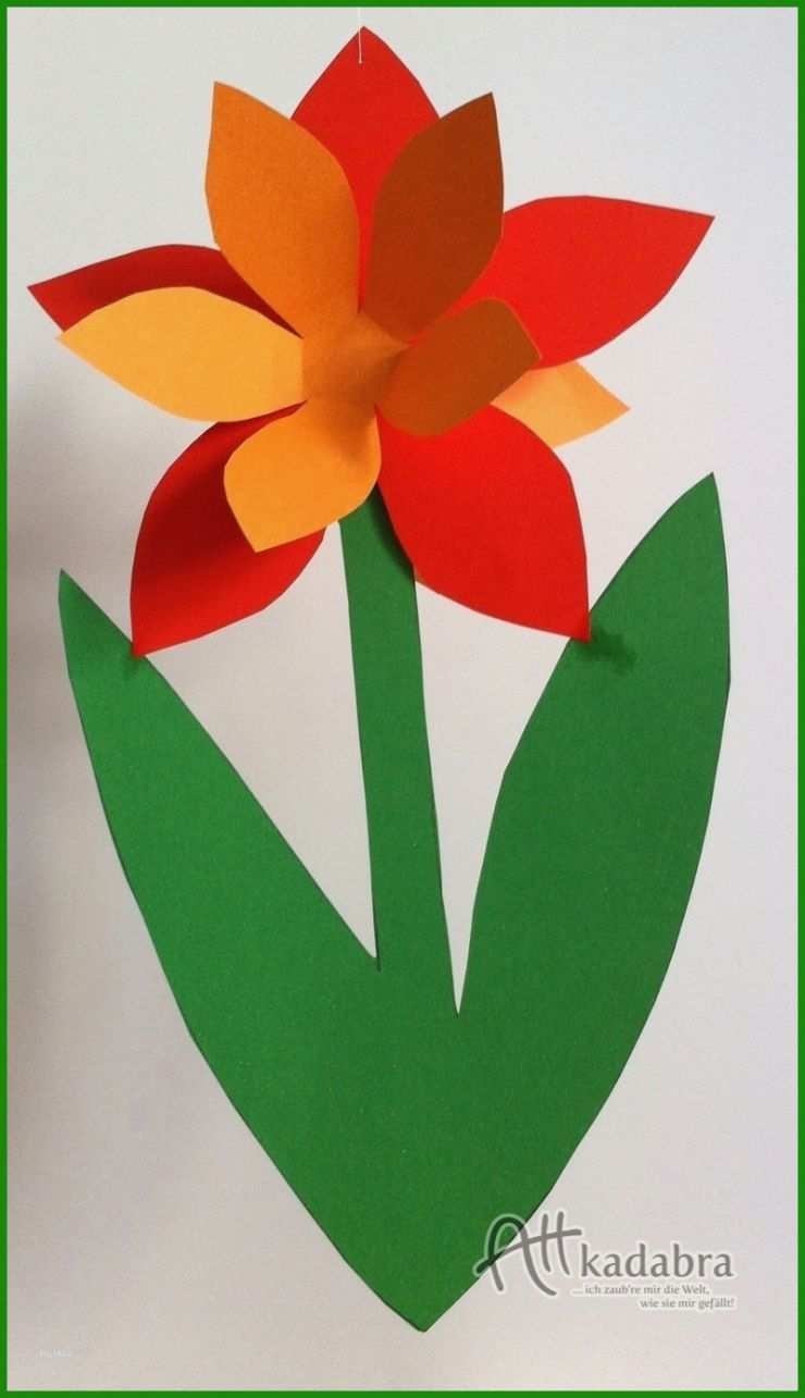 Tonpapier Basteln Vorlagen Blumen