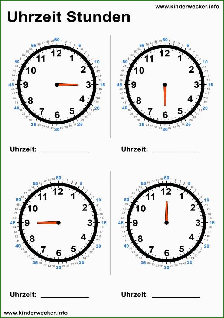 Uhr Basteln Vorlage Kinder