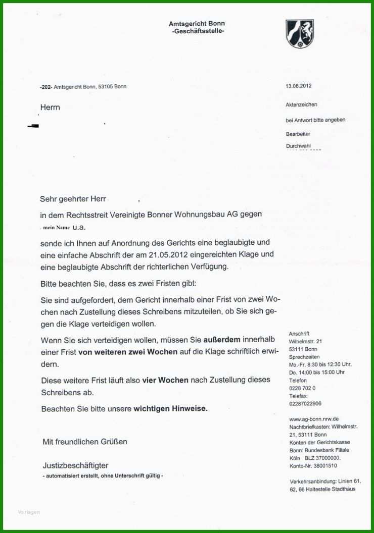 Vertragskündigung Brief Muster