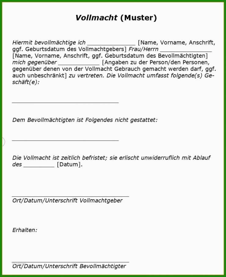 Vollmacht Kfz Abmeldung Vorlage Pdf