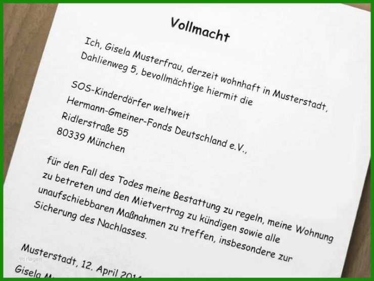 Vollmacht Reise Kind Muster