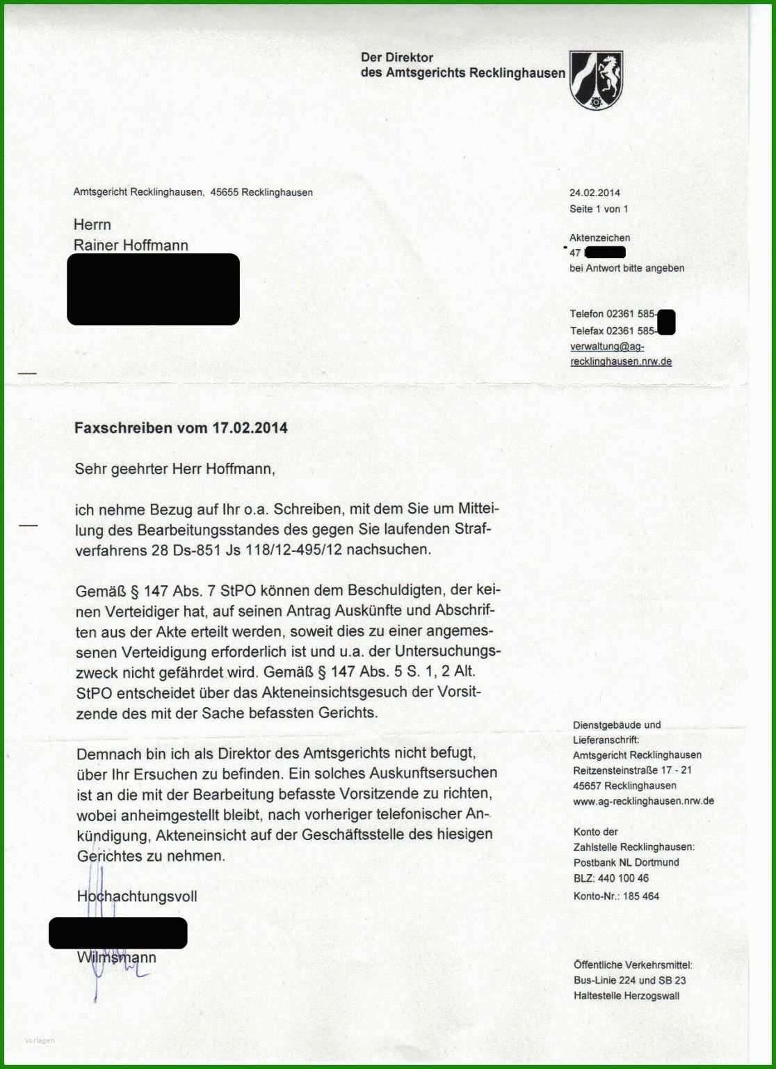 Vorlage Brief Amtsgericht - Kostenlose Vorlagen Zum Download!