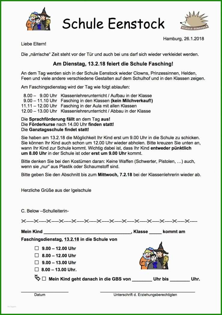 Vorlage Brief Grundschule