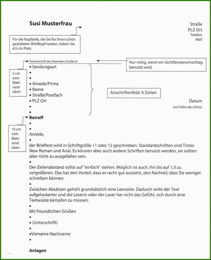 Vorlage Brief Schreiben