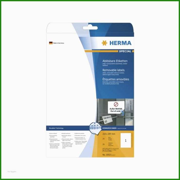 Vorlage Etiketten Herma 4669