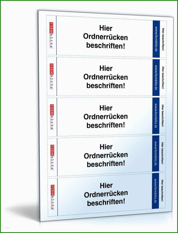 Vorlage Etiketten ordnerrücken Schmal