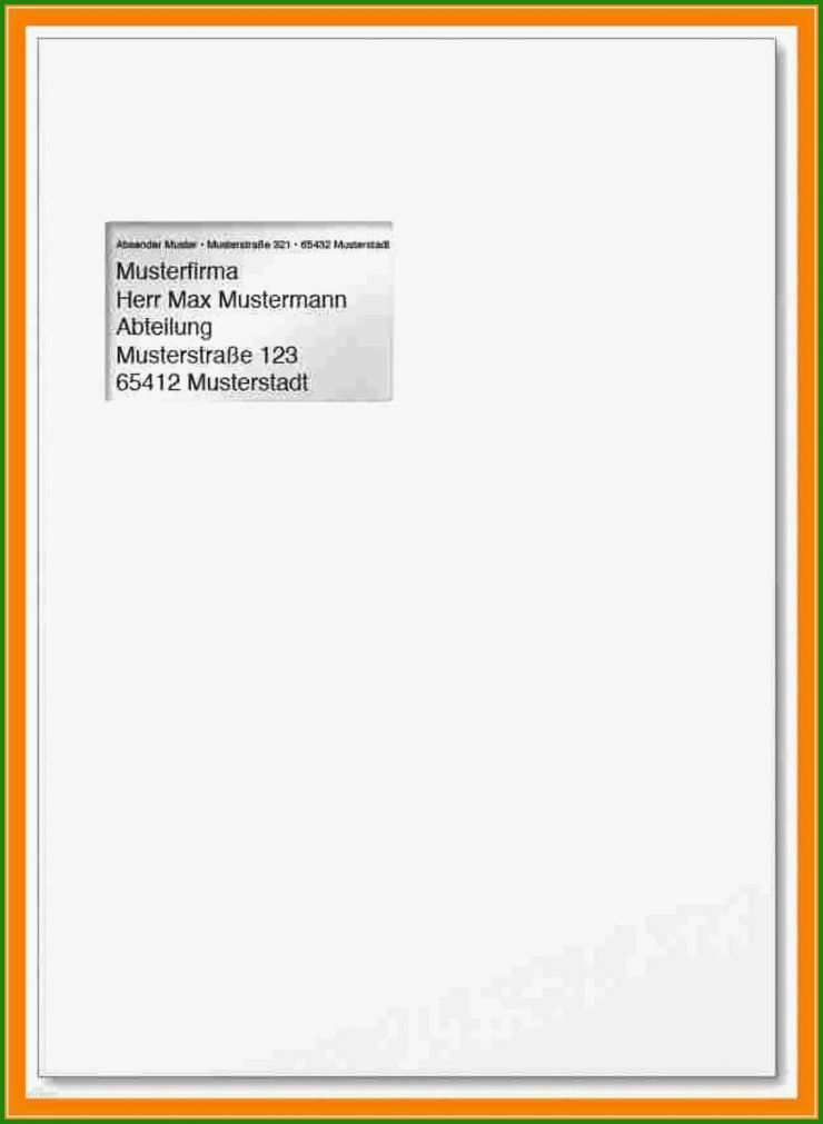 Vorlage Für Brief Mit Sichtfenster