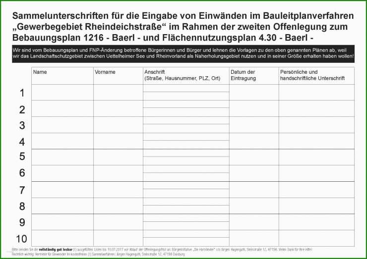 Vorlage Offener Brief