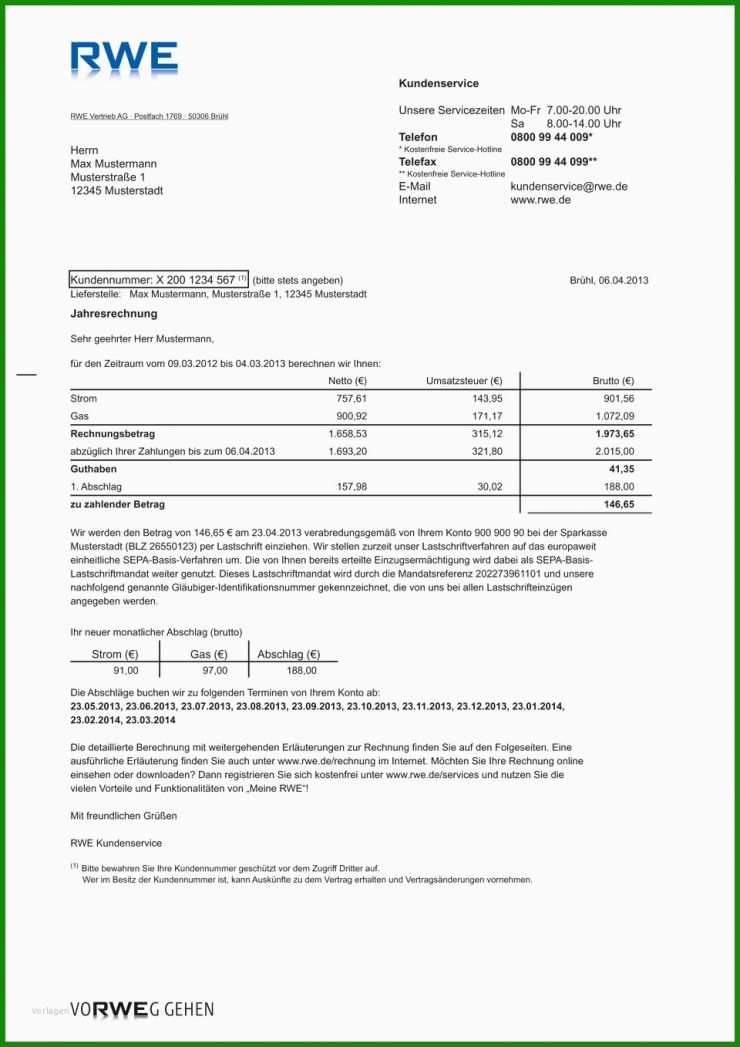 Vorlage Rechnung Gartenarbeiten