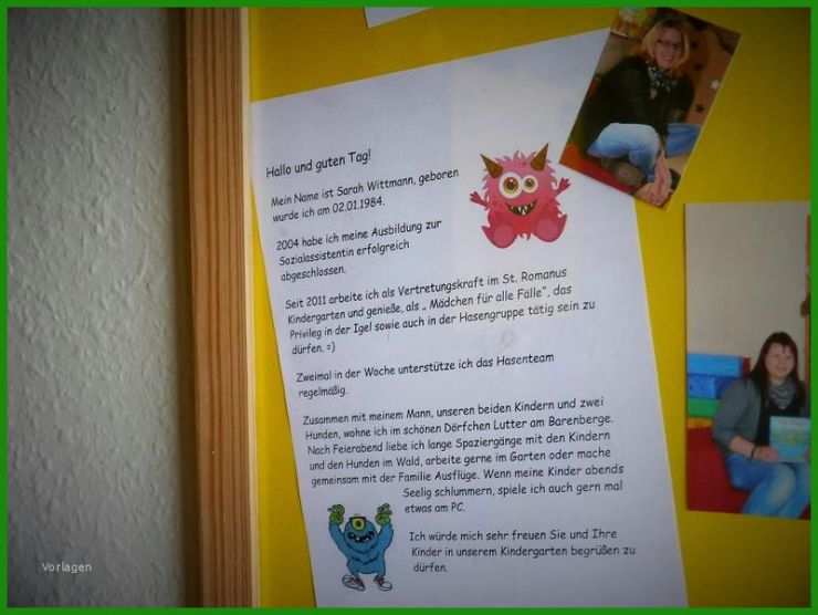 Vorlage Steckbrief Kinderpflegerin