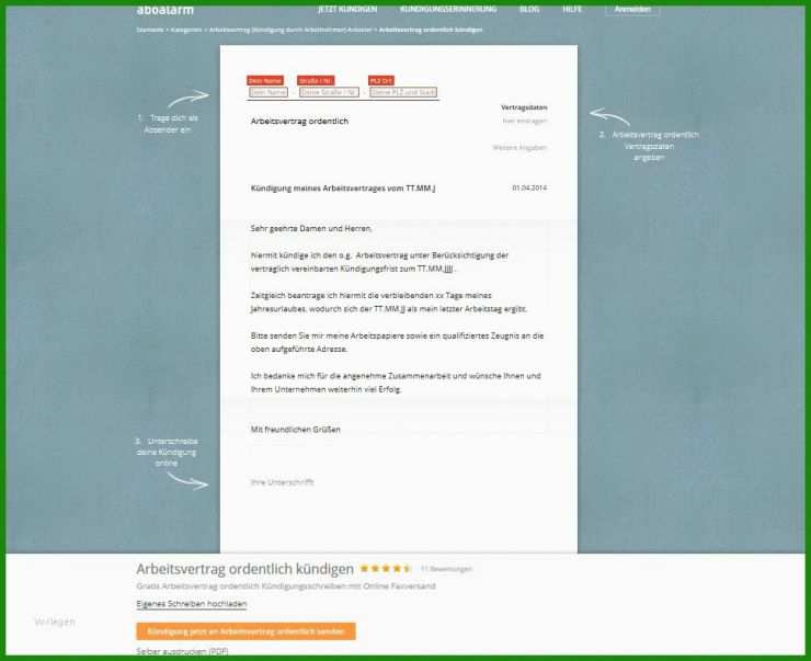 Vorlagen Für Arbeitsvertrag