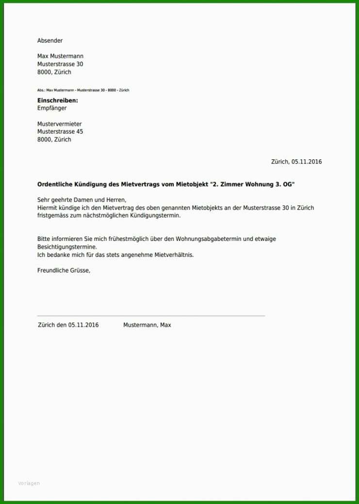 Widerspruch Kündigung Mietvertrag Muster - Kostenlose Vorlagen Zum ...