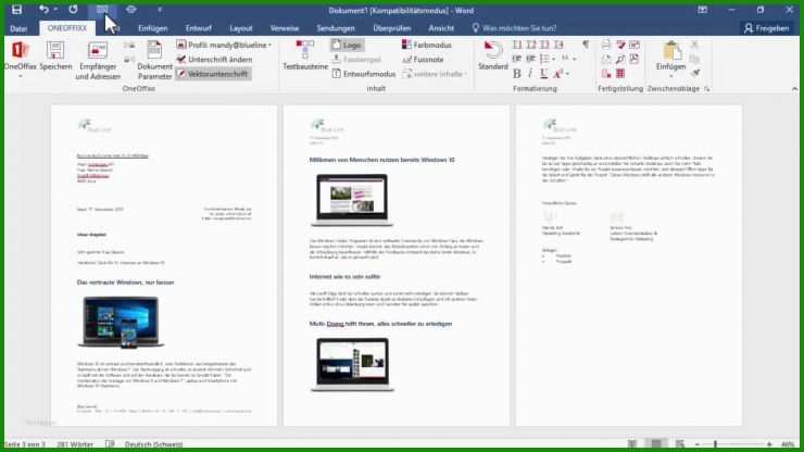Word 2016 Vorlage Brief Erstellen