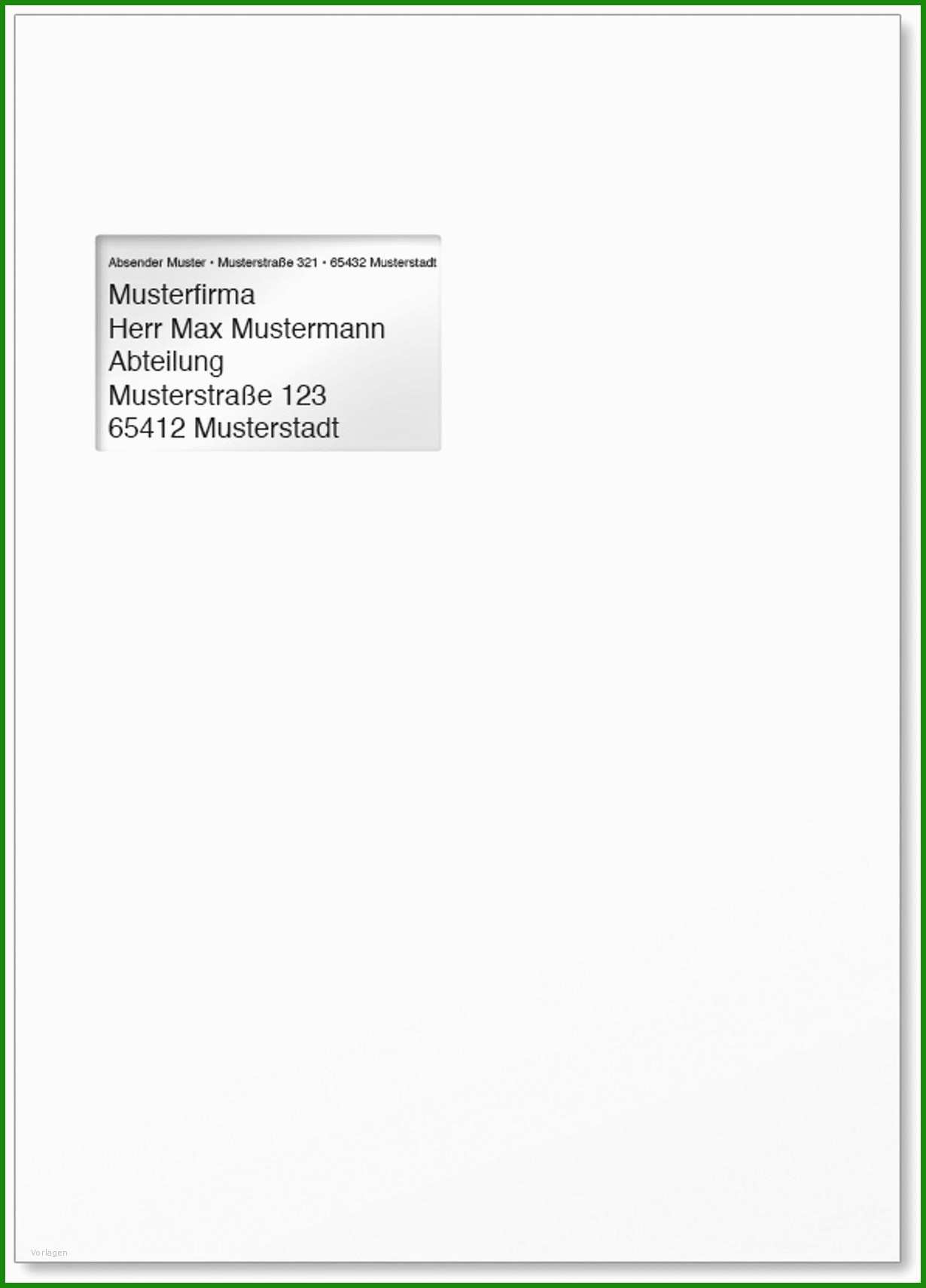 Word Vorlage Brief Mit Fenster A4 - Kostenlose Vorlagen Zum Download!