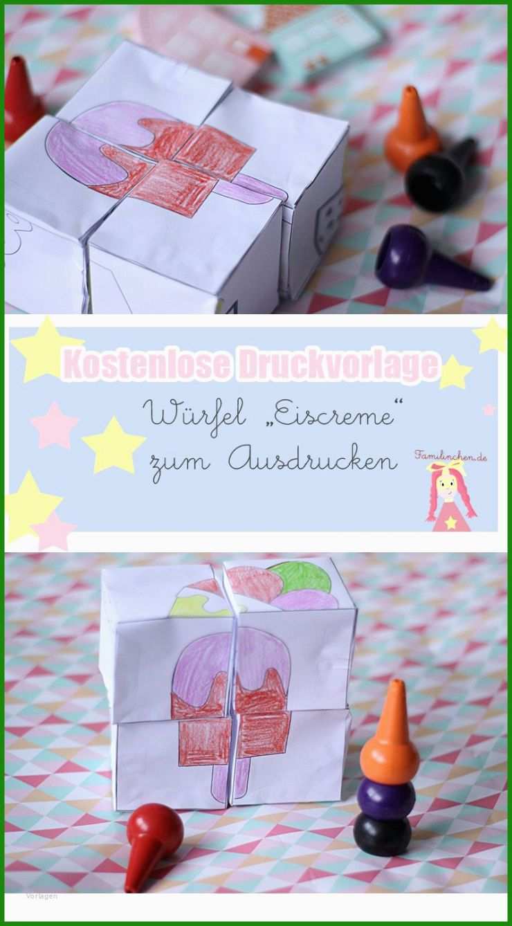 Würfel Basteln Vorlage A3