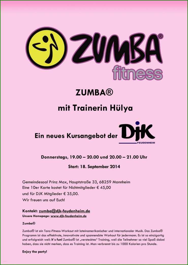 Zumba Flyer Vorlagen